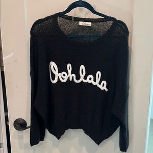 Chaser Black 'Ooh La La' Sweater